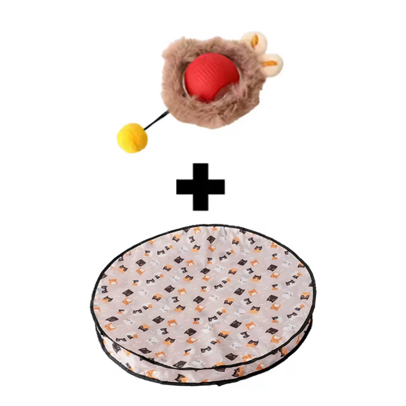 Cat Toy Ball Fast Rolling Bag Cat Toy Simulation Hunting Interactive Hunting Cover Suitable for Indoor Play