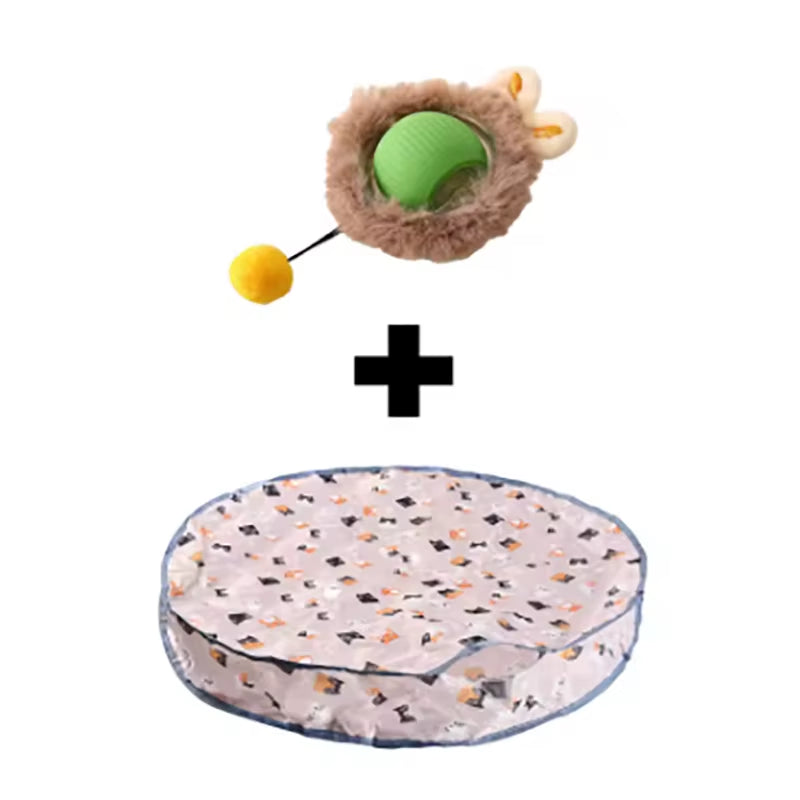 Cat Toy Ball Fast Rolling Bag Cat Toy Simulation Hunting Interactive Hunting Cover Suitable for Indoor Play