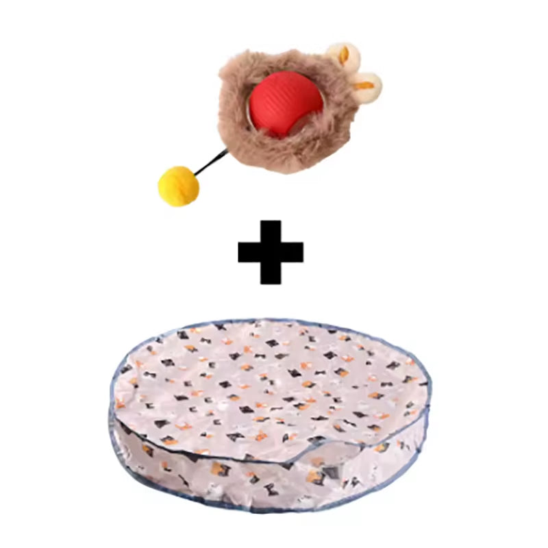 Cat Toy Ball Fast Rolling Bag Cat Toy Simulation Hunting Interactive Hunting Cover Suitable for Indoor Play