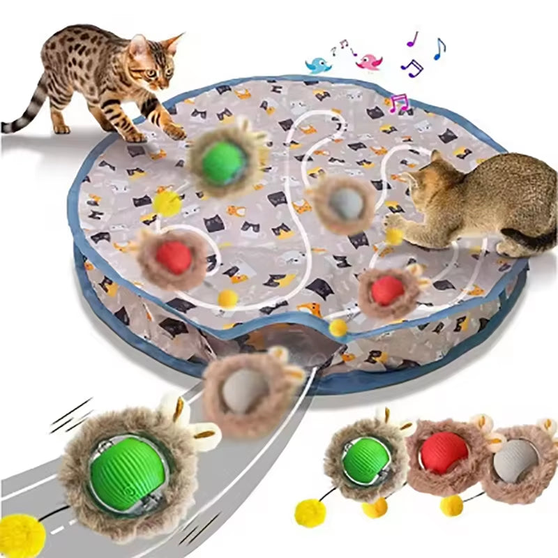 Cat Toy Ball Fast Rolling Bag Cat Toy Simulation Hunting Interactive Hunting Cover Suitable for Indoor Play