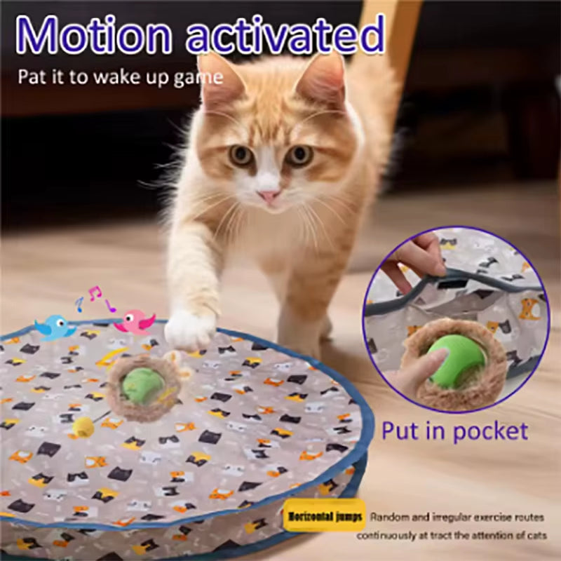 Cat Toy Ball Fast Rolling Bag Cat Toy Simulation Hunting Interactive Hunting Cover Suitable for Indoor Play
