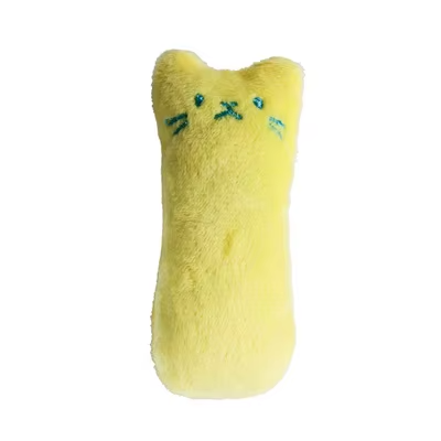 Teeth Grinding Catnip Toys Funny Interactive Plush Cat Toy Pet Kitten Chewing Vocal Toy Claws Thumb Bite Cat Mint for Cats