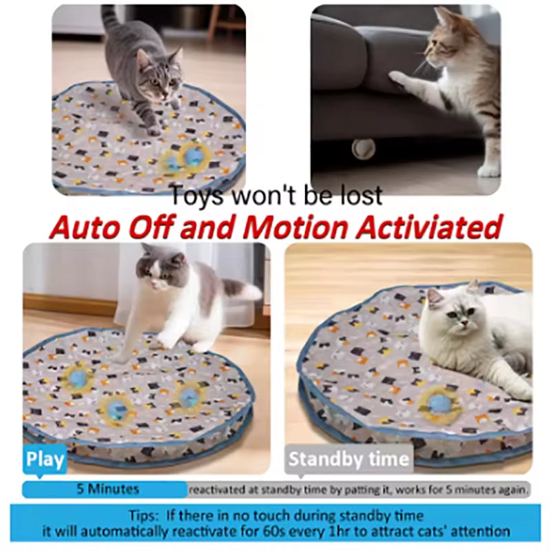 Cat Toy Ball Fast Rolling Bag Cat Toy Simulation Hunting Interactive Hunting Cover Suitable for Indoor Play