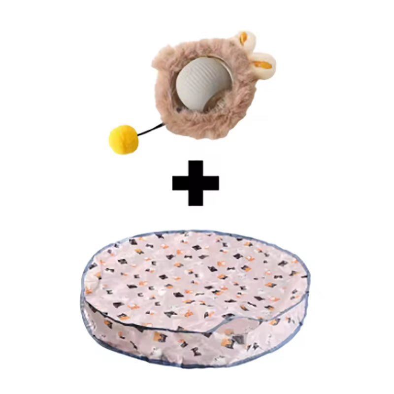 Cat Toy Ball Fast Rolling Bag Cat Toy Simulation Hunting Interactive Hunting Cover Suitable for Indoor Play