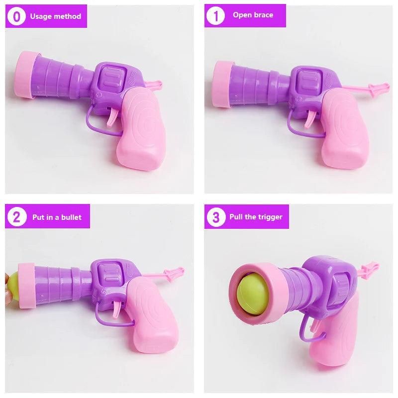 Interactive Cat Toys, cat balls gun with 20pcs Colourful Plush Balls, Cat Ball Toy Set for Indoor Cat exercise Training Chasing ＆ Relax