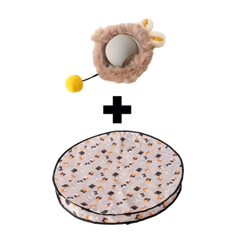 Cat Toy Ball Fast Rolling Bag Cat Toy Simulation Hunting Interactive Hunting Cover Suitable for Indoor Play
