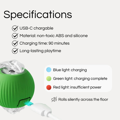 RagdollToys Rolling Cat Ball Toy with Tail